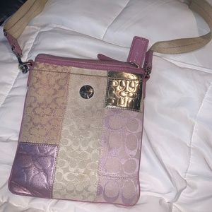 Coach Silver and Purple Crossbody Bag